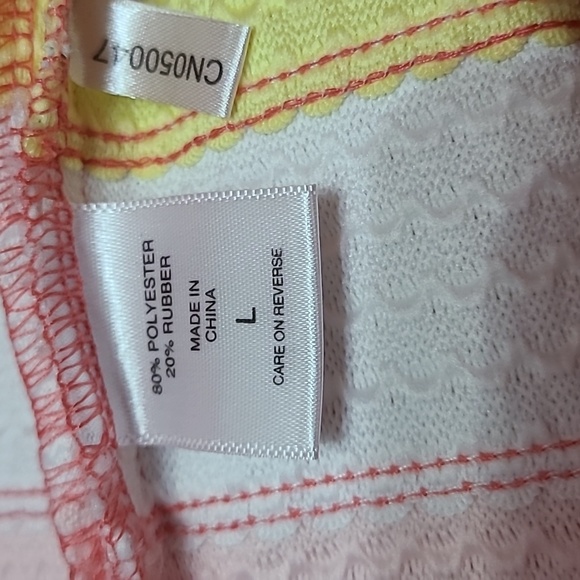 7TH AVENUE NEW YORK & CO Orange Colorful Striped Mini Skirt Size L NEW WITH TAGS - Picture 5 of 7